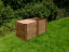 Twin Wooden Compact compost bin with optional lid