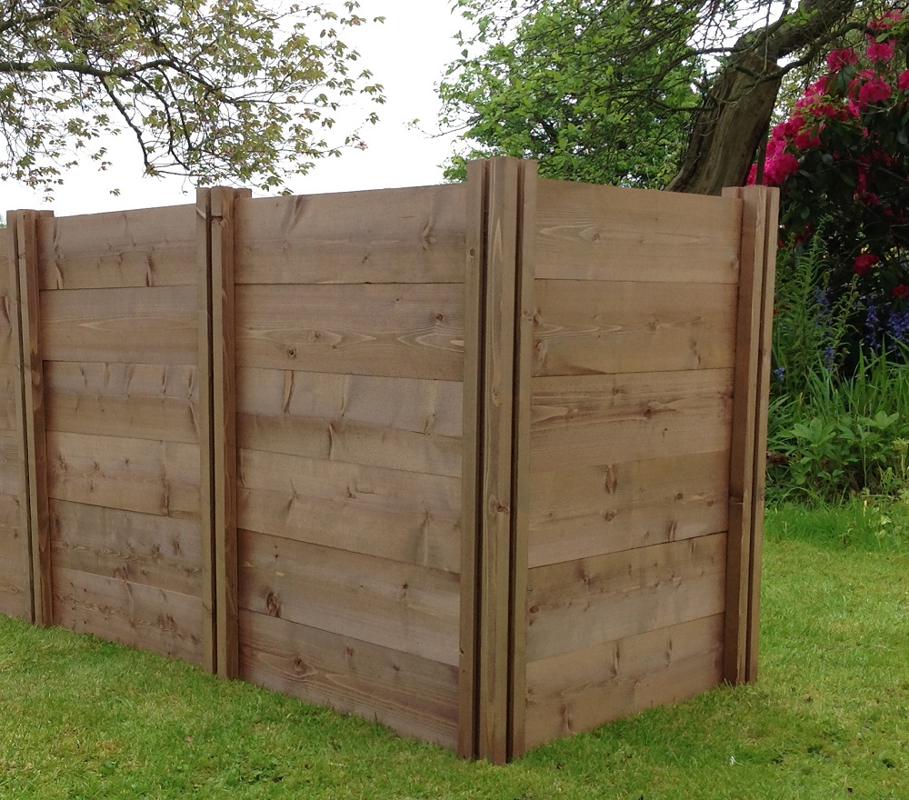 Professional COMPACT TWIN Extendable Slot Down Compost Bin 90 x 137 x 72cm 