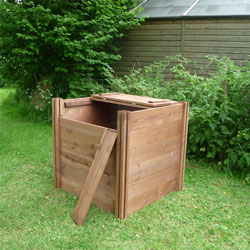 Professional CLASSIC Wooden Extendable Slot Down Compost Bin 90x90x90 cm