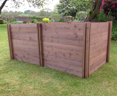 Professional BIG SQUARE TWIN Extendable Slot Down Compost Bin