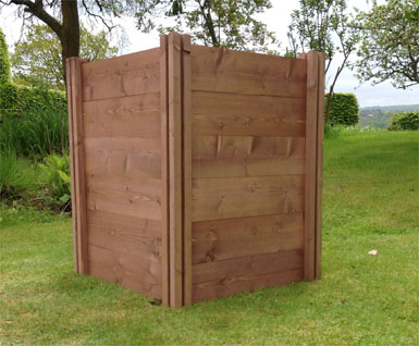 Professional COMPACT Slim Wooden Extendable Slot Down Compost Bin 90 x 72 x 72cm