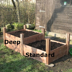 Raised Beds With Tall Posts - CLASSIC STANDARD - 30cm Bed with 60cm Posts