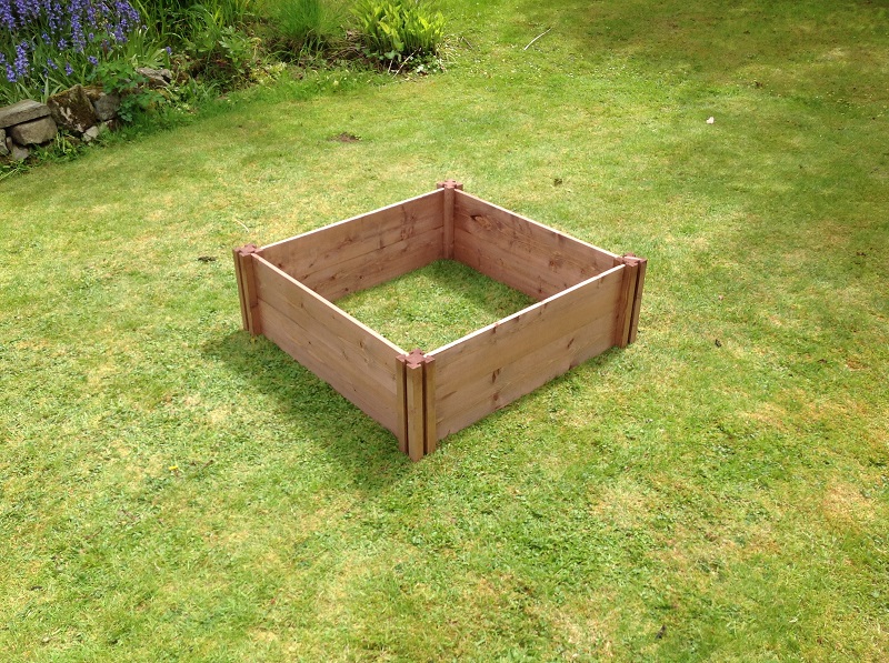 Slight Seconds / Ugly Duckling - Big Square Wooden Raised Bed 30cm x 120cm x 120cm (2 Layer)