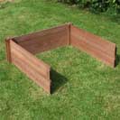 Compact Slim Wooden Raised Bed Additional Module 72cm x 72cm