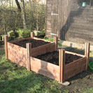 Wooden Raised Beds With Tall Posts - Classic Standard - 30cm Bed with 60cm Posts