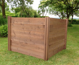 Professional BIG SQUARE Wooden Extendable Slot Down Compost Bin 90 x 120 x 120cm