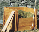 Superior CLASSIC Single Wooden Extendable Slot Down Compost Bin 75 x 90 x 90cm